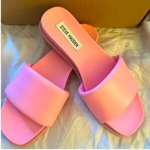 Steve Madden Pink Slide Sandals